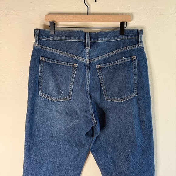 Old Navy Extra High Rise Sky High Straight Leg Jeans Button Fly Size 14 - Picture 4 of 9